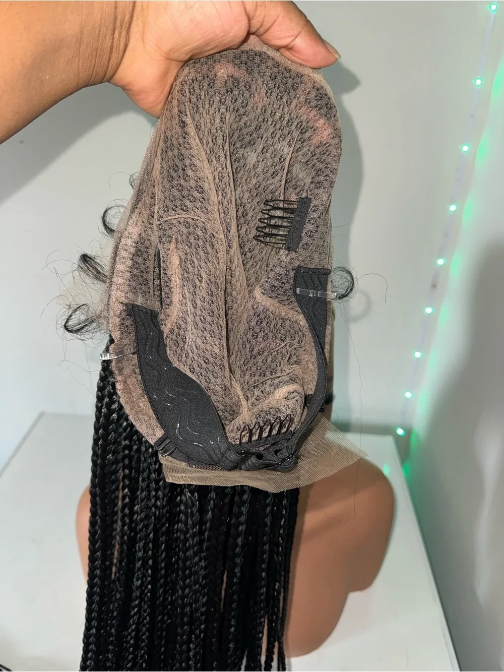 Black Lace Front Box Braid Wig with Baby Hairs - Women Hair